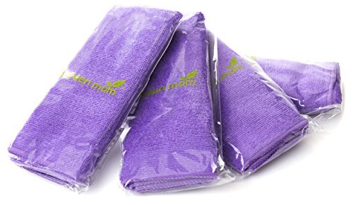 Screen Mom Screen Cleaning Purple Microfiber Towel (4-Pack) - Best for LED, L...