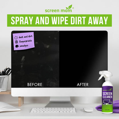 Screen Cleaner Kit - Best LED & LCD TV, Computer Monitor, Laptop iPad Screens...